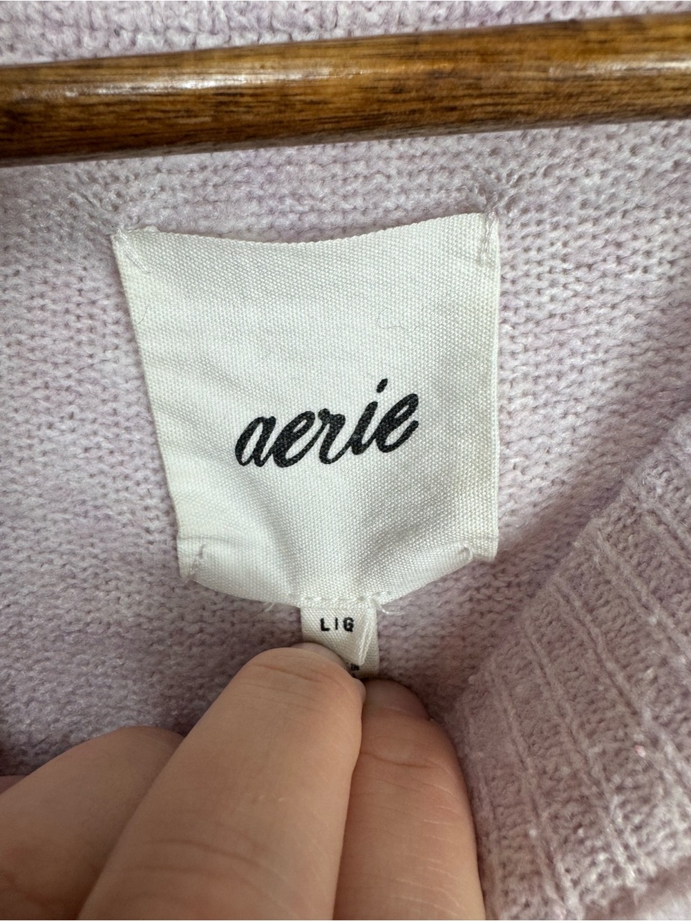 Aerie Oversized Soft Lilac Crewneck Sweater Large - Picture 6 of 9